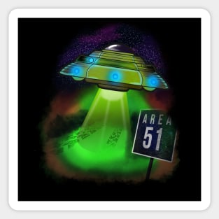 UFO Area 51 Sticker
